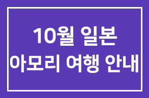 10월 일본아모리 여행 안내