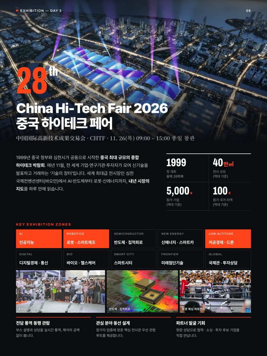 제28회 중국 하이테크 페어 CHTF 2026 참관